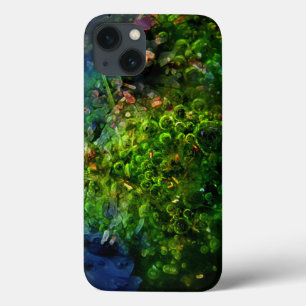 Green Bubbles Abstract iPhone 13 Case