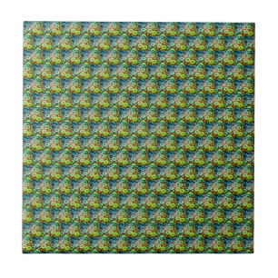 Green bubbles ceramic tile