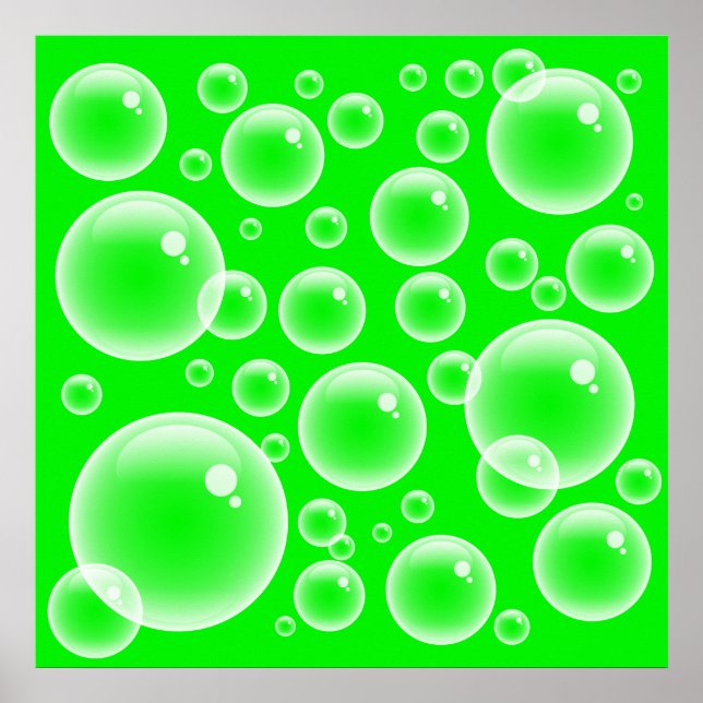 Green Bubbles Poster (Front)