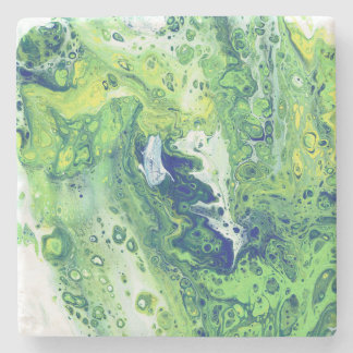 Green Bubbles Stone Coaster