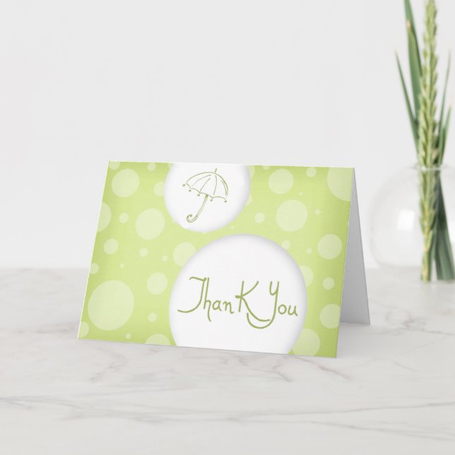 green bubbles thank you card (Front)