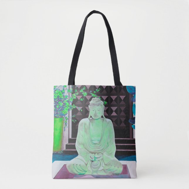Green Buddha Tote Bag (Front)