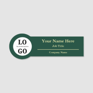 Green Budget Logo Company Identification Name Tag