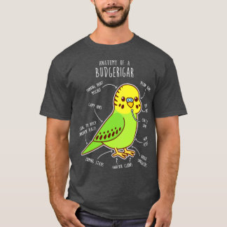 Green Budgie Anatomy T-Shirt