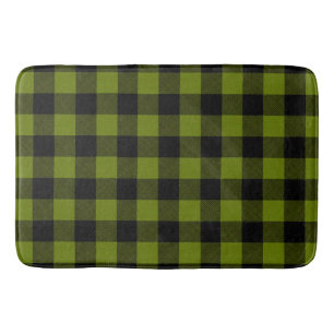 Green Buffalo Check Garden Bath Mat