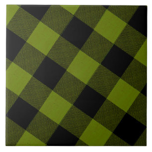 Green Buffalo Check Garden Ceramic Tile