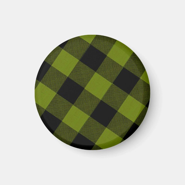 Green Buffalo Check Garden Magnet (Front)