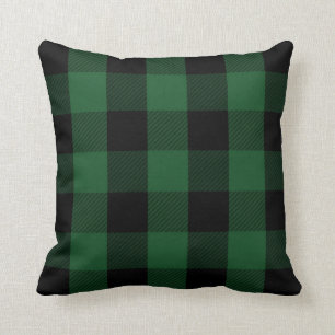 Green Buffalo Check Rustic Plaid Pattern Cushion