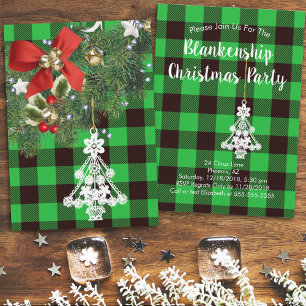 Green Buffalo Plaid Custom Christmas Tree Holiday