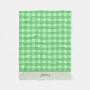 Green Buffalo Plaid Custom Unisex Baby Blanket