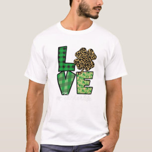 Green Buffalo Plaid Leopard Shamrock Truck St. Pat T-Shirt