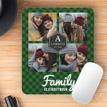 Green Buffalo Plaid Lumberjack Photo Collage Mouse Pad<br><div class="desc">Upload your favourite photos to make your own unique personalised photo gift.</div>