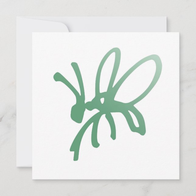 Green Bug Invitation (Front)