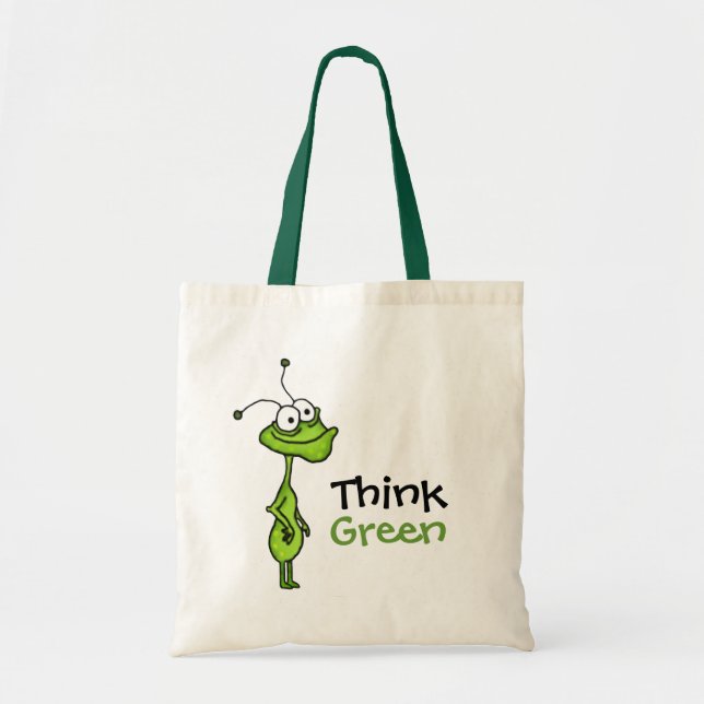 Green Bug Tote Bag (Front)