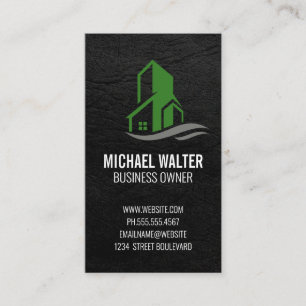 Green Building Icon Business Card
