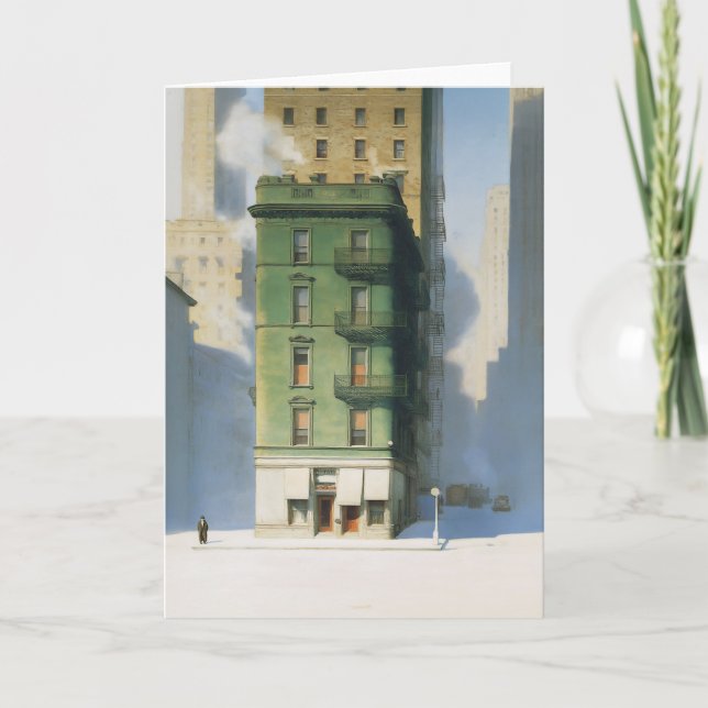 Green Building in New York Winter Card (Front)