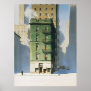 Green Building in New York Winter Poster