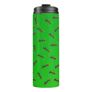 Green Bull Ants Pattern Thermal Tumbler