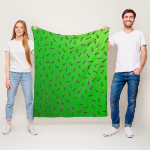 Green Bull Ants Swarming,  Fleece Blanket
