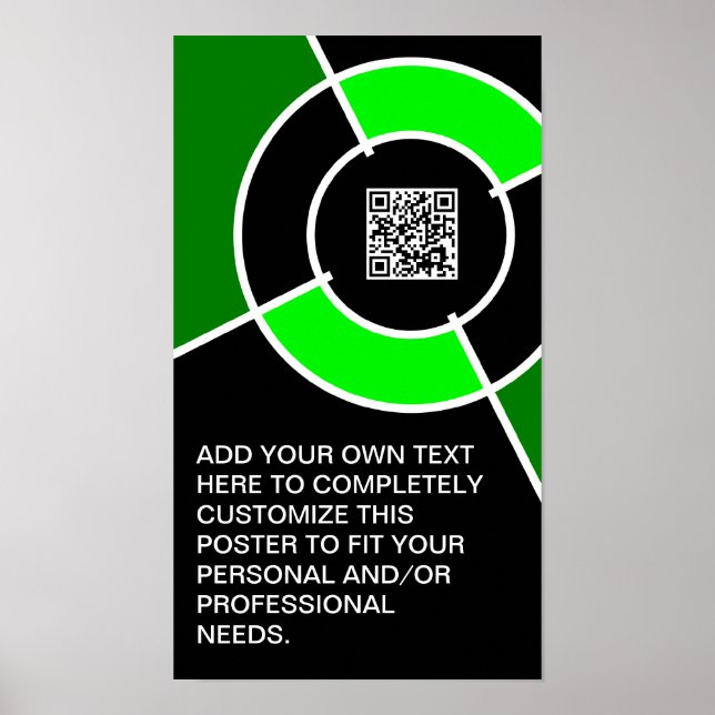 green bullseye QR code Poster (Front)