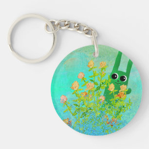 green bunny key chain