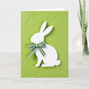 Green Bunny Springtime Card