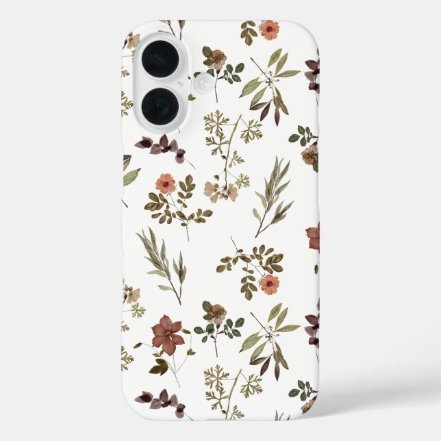 Green Burgundy Wildflower Case-Mate iPhone Case (Back)