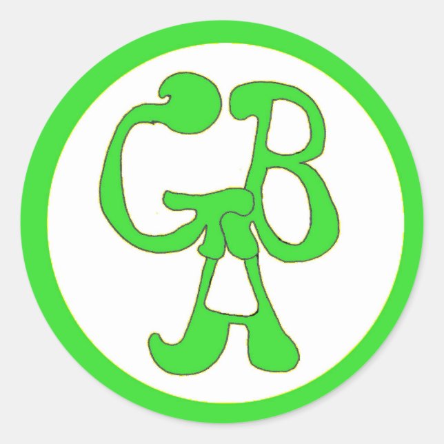 Green Bus Adventures - GBA - Green Sticker (Front)