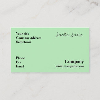 Green Business Card