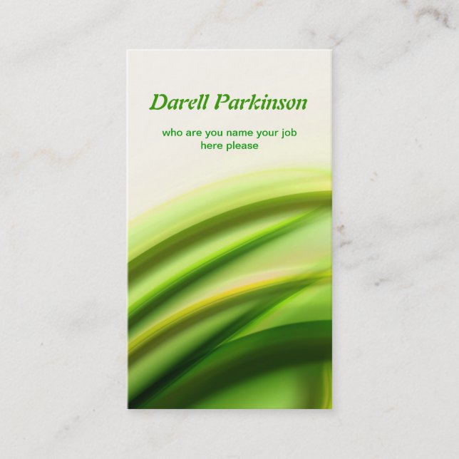green business card (Front)