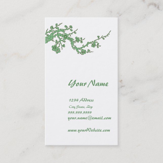 Green Business Card Profile Card (Front)
