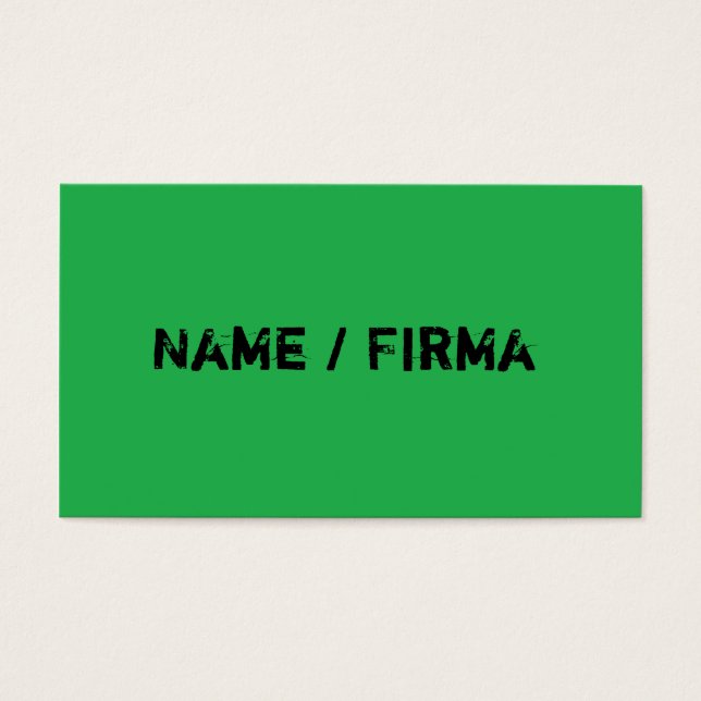 Green Business Cards (Front)