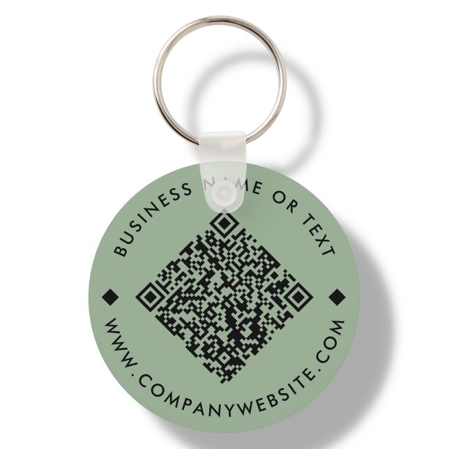 Green | Business Custom QR Code Keychain (Creator Uploaded)