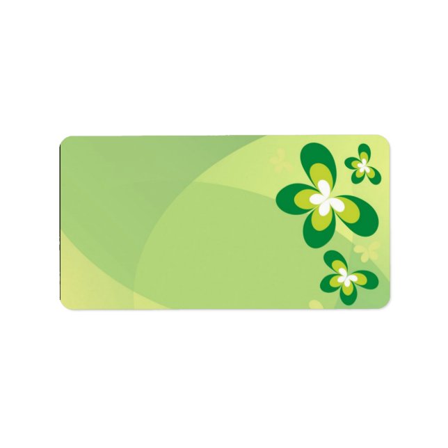 Green Butterflies Blank Label (Front)