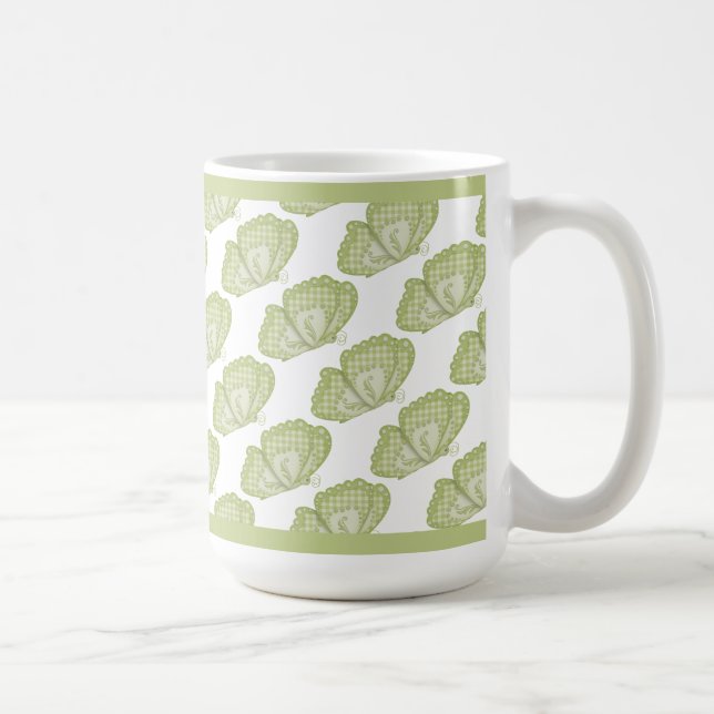 Green Butterflies Coffee Mug (Right)