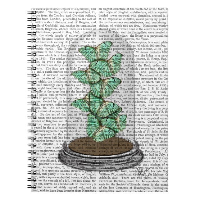 Green Butterflies in Bell Jar 2 Notebook (Front)