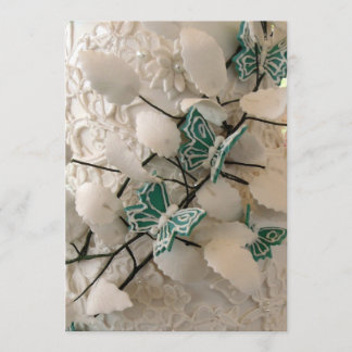 Green butterflies invitations