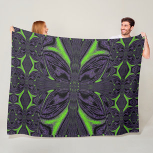 Green ButterFly 6 Fleece Blanket