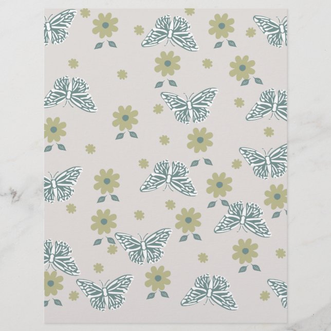 Green Butterfly Design  (Front)