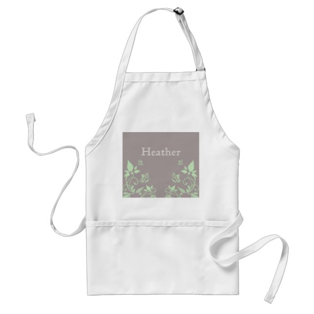 Green Butterfly Floral Apron (Front)