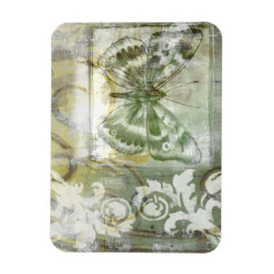 Green Butterfly Inset with Ironwork Gate Magnet