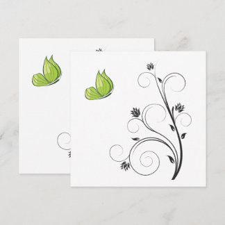 Green  Butterfly  Invitation
