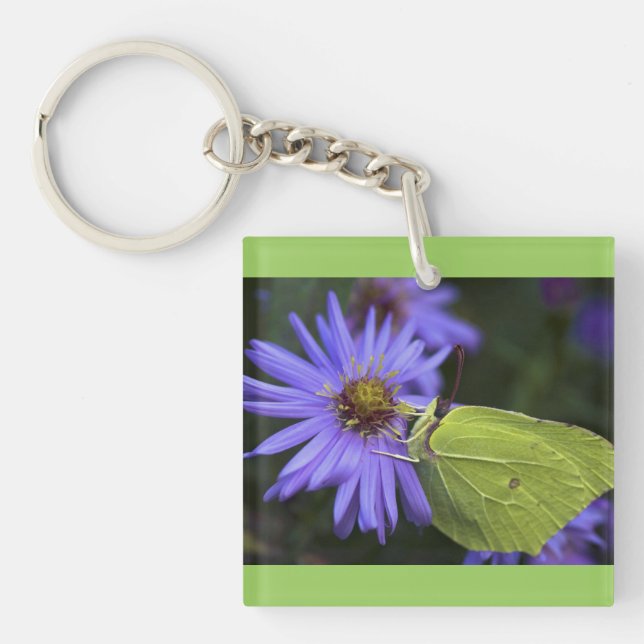 Green Butterfly Key Ring (Front)