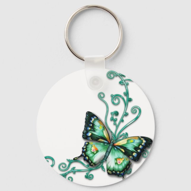 green butterfly key ring (Front)