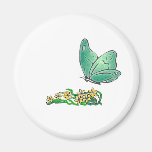 Green Butterfly Magnet (Front)