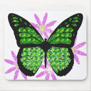 Green Butterfly Mousepad