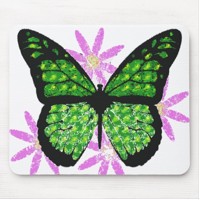 Green Butterfly Mousepad (Front)
