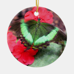 Green Butterfly Nature Ornament
