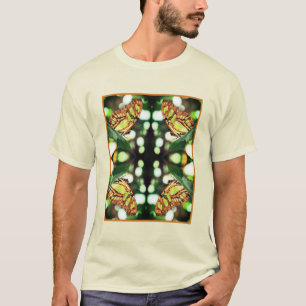 Green Butterfly Posing Abstract T-Shirt