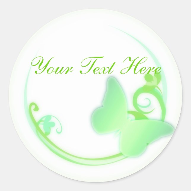 Green Butterfly Stickers (Front)